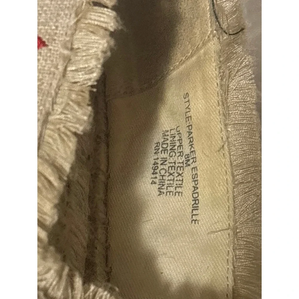 Johnny Was Parker Embroidered Espadrilles Womens 8M Tan Boho Slip On Flats